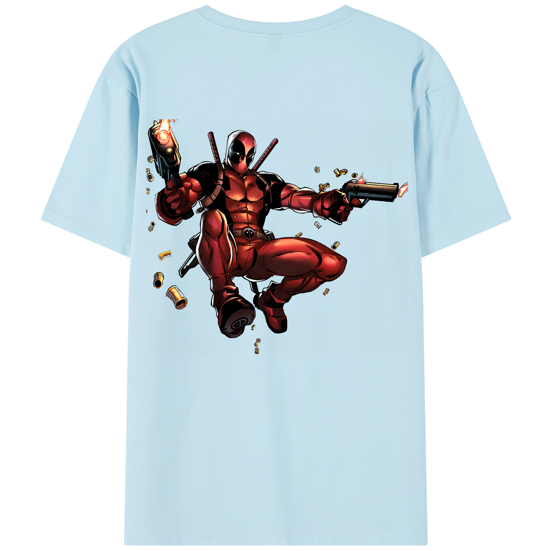 （画像用） Deadpool デッドプール 綿100％半袖Tシャツ（背面プリント）